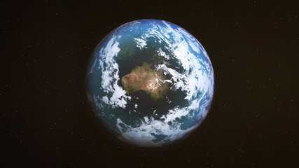 Fototapeta na wymiar Realistic Earth around Australia