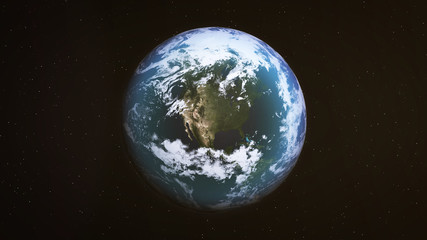 Obraz na płótnie Canvas Realistic Earth around North America