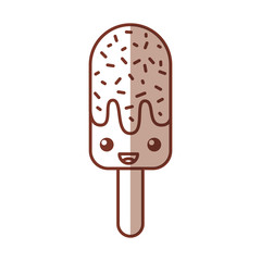 Delicious frozen palette kawaii character vector illustration design