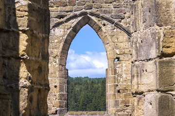 View from the tower of the church to the small town