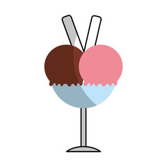 delicious ice cream cup icon vector illustration design