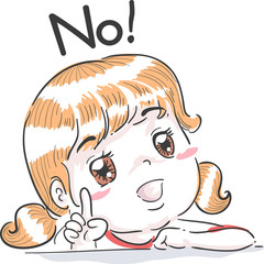 Kid Girl No Point Finger