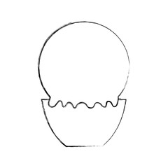 Delicious ice cream basket vector illustration design