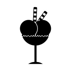 delicious ice cream cup icon vector illustration design