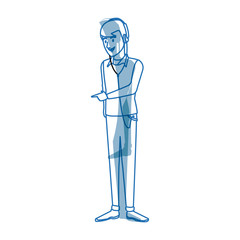 young man student standing cartoon person image