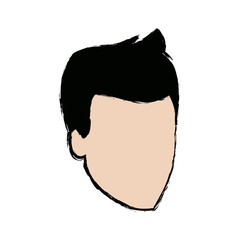 head guy cartoon young people profile