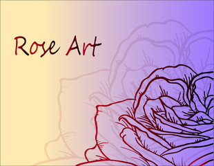 Beautiful background - idea for a greeting card. Rose art