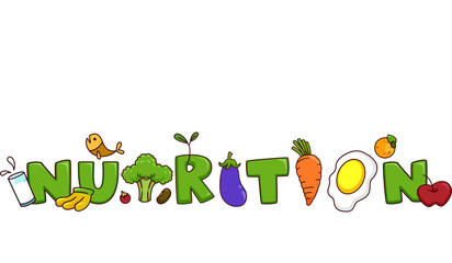 Nutrition Lettering Design Illustration