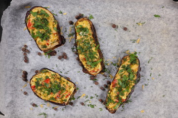 Stuffed eggplant from the oven