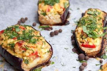 Stuffed eggplant from the oven