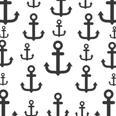 marine anchor pattern background vector illustration design