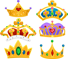 Royalty Crowns Elements Illustration