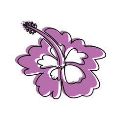 cute summer flower icon vector illustration design