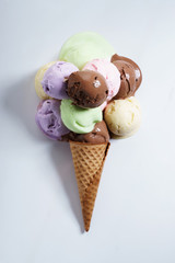  colorful ice cream scoops