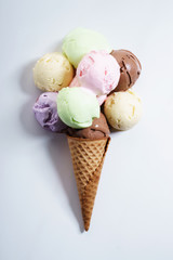  colorful ice cream scoops