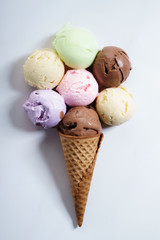  colorful ice cream scoops