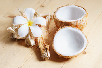 Fototapeta na wymiar coconut with hard shell