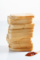 sliced white bread