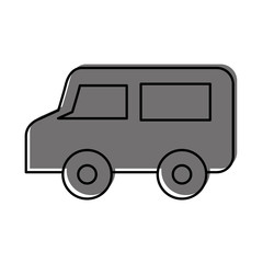 Car transport media information icon vector illustration design shadow