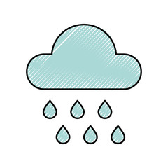 weather cloud rainy isolated icon vector illustration design