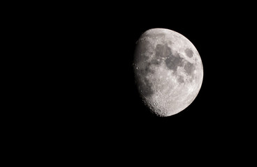 Moon Night, half moon, phase of the moon.