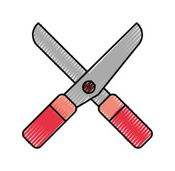 Garden scissors isolated icon vector illustration design