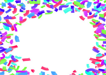 Fototapeta premium Colorful bright confetti abstract layout over white