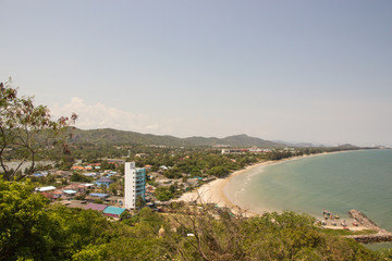 high view of coast and mountain
