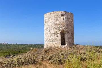 Corsica, France. Ancient tower in Bonifacio