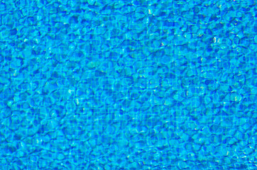 Blue rippled swimming pool water background texture