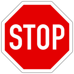 Stop! Give way! - Right-of-way sign.