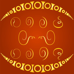 Decorative floral design elements and vector ornaments