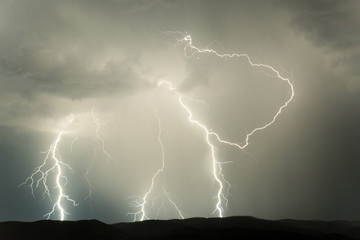 Night storm on the Croatian coast 