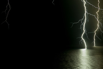 Night storm on the Croatian coast 