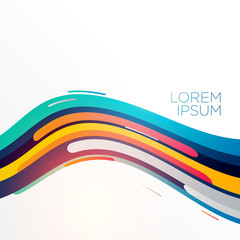 colorful elegant abstract wave backgorund vector