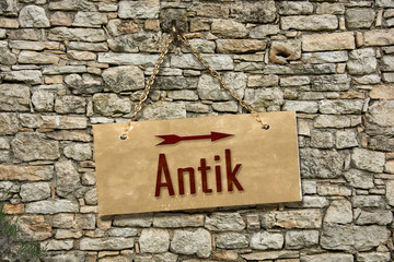 Schild 235 - Antik