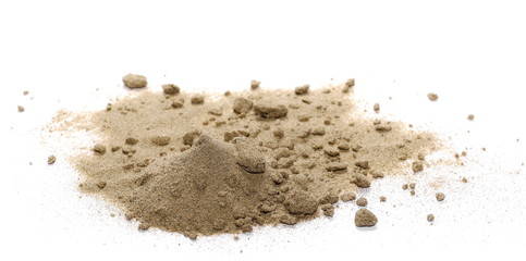 pile desert sand isolated on white background