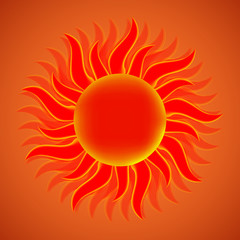 Sun. Sun Icon. Sunlight symbol. Vector illustration. Eps 10