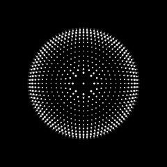 Abstract dotted circles. Dots in circular form. Vector design element