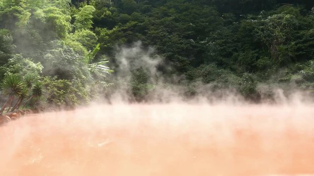 Chinoike Jigoku hot spring in Beppu, Japan 