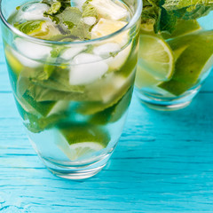 Two glasses of mojito