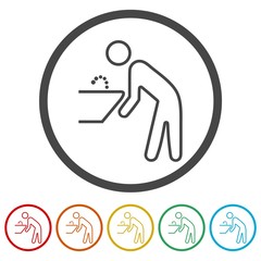 Water Fountain icons set - Illustration 