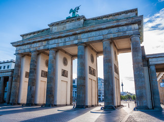 Obraz premium Famous Brandenburger Tor (Brandenburg Gate). Berlin, Germany