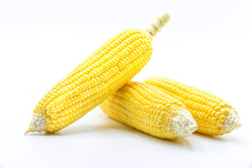 Corns isolated on white background.
