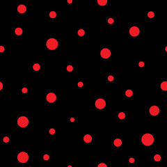 Circle red on black background