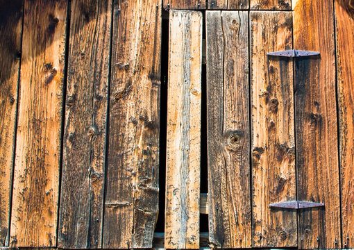 weathered barn door in Montana