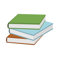 Cartoon Books  icon. Schools Supplies. Isolated Vector illustration
