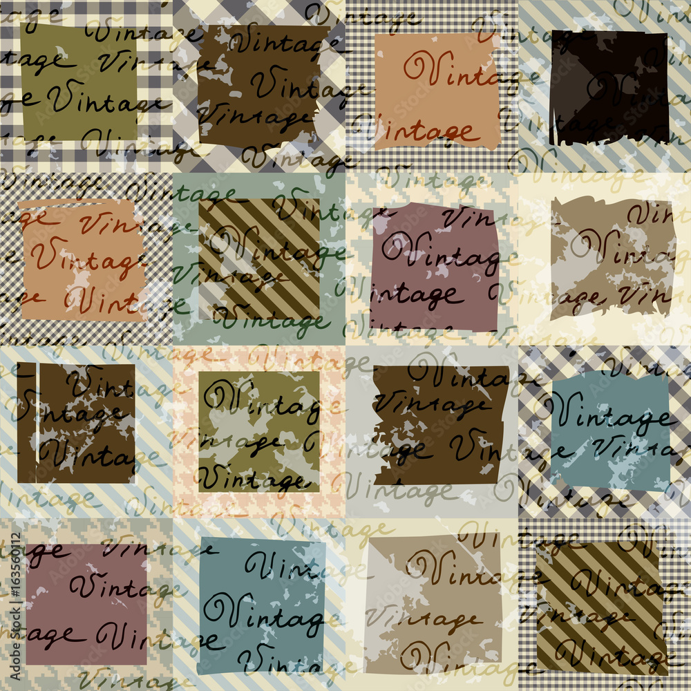 Aufkleber seamless background pattern. grunge pattern with a vintage lettering.