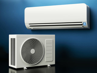 Fototapeta Air Conditioner System - dark background obraz