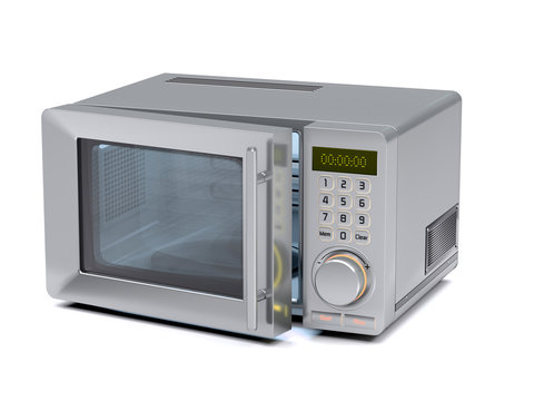 Microwave oven on a white background